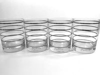 Load image into Gallery viewer, Georges Briard Signed Mid-Century Silver Ring Double Old Fashion Glasses (Set of 4)
