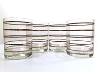 Load image into Gallery viewer, Georges Briard Signed Mid-Century Silver Ring Double Old Fashion Glasses (Set of 4)

