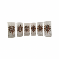 Load image into Gallery viewer, Helen Conroy Signed Mid-Century Golden Snowflake Glasses (Set of 6)
