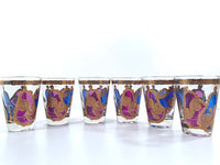 Load image into Gallery viewer, Georges Briard Signed Mid-Century Apple and Pear Pageant Whiskey Glasses (Set of 6)
