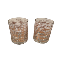 Load image into Gallery viewer, Retro Gold Elongated Diamond Glasses (Set of 2)
