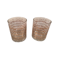 Load image into Gallery viewer, Retro Gold Elongated Diamond Glasses (Set of 2)
