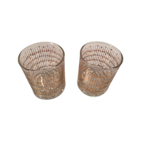 Load image into Gallery viewer, Retro Gold Elongated Diamond Glasses (Set of 2)
