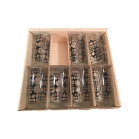 Load image into Gallery viewer, Bartlett Collins Mid-Century Black Swiss Glasses (Set of 7)
