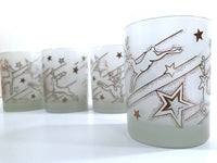 Load image into Gallery viewer, Georges Briard Signed Mid-Century Silver Reindeer Double Old Fashion Glasses (Set of 4)
