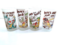Load image into Gallery viewer, Libbey Mid-Century Frosted Humorous Bird Glasses (Set of 4)
