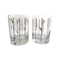 Load image into Gallery viewer, Georges Briard Signed Mid-Century Images Double Old Fashion Glasses (Set of 4)

