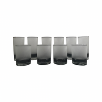 Load image into Gallery viewer, Culver Signed Mid-Century Frosted White and Black 10 Piece Cocktail Set
