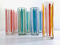 Load image into Gallery viewer, Libbey Mid-Century Partytime Bimini Tall Collins Glasses (Set of 7)

