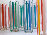 Load image into Gallery viewer, Libbey Mid-Century Partytime Bimini Tall Collins Glasses (Set of 7)
