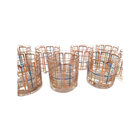 Load image into Gallery viewer, Mid-Century Gold Blue Green 9 Piece Bar Set
