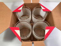 Load image into Gallery viewer, Georges Briard Signed Mid-Century Gold and White Ice Double Old Fashion Glasses (Set of 4)
