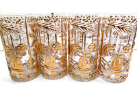 Load image into Gallery viewer, Imperial Glass Mid-Century Golden Christmas Glasses (Set of 4)
