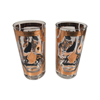 Load image into Gallery viewer, Fred Press Signed Mid-Century Trojan Horse Highball Glasses (Set of 2)

