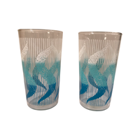 Load image into Gallery viewer, Anchor Hocking Mid-Century Blue Swirl Glasses (Set of 2)
