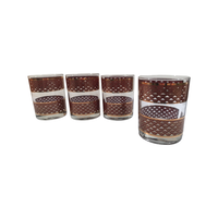 Load image into Gallery viewer, Georges Briard Signed Mid-Century Golden Weave Double Old Fashion Glasses (Set of 4)
