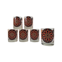 Load image into Gallery viewer, Georges Briard Signed Mid-Century Darts Double Old Fashion Glasses (Set of 6)
