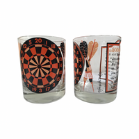 Load image into Gallery viewer, Georges Briard Signed Mid-Century Darts Double Old Fashion Glasses (Set of 6)
