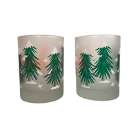 Load image into Gallery viewer, Culver Mid-Century Signed Christmas Fox Double Old Fashion Glasses (Set of 2)
