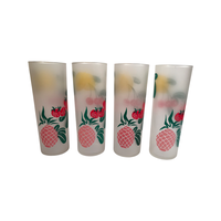 Load image into Gallery viewer, Federal Glass Mid-Century Pink Pineapple Iced Tea Collins Glasses (Set of 4)
