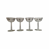 Load image into Gallery viewer, Libbey Mid-Century Silver Foliage Martini Glasses (Set of 4)
