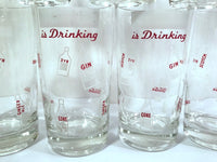 Load image into Gallery viewer, Mid-Century Personalized Vintage &quot;Is Drinking&quot; Glasses (Set of 7)
