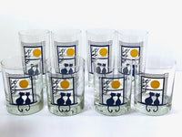 Load image into Gallery viewer, Cera Glass Signed Kitty Moonlight Serenade 8-Piece Cocktail Set
