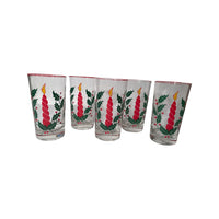 Load image into Gallery viewer, Vintage Holly-Berry and Candle Glasses (Set of 5)
