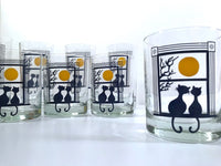 Load image into Gallery viewer, Cera Glass Signed Kitty Moonlight Serenade 8-Piece Cocktail Set

