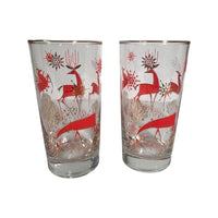 Load image into Gallery viewer, Libbey Mid-Century Reindeer Highball Glasses (Set of 2)
