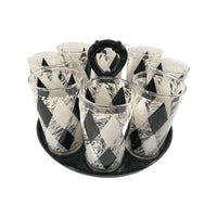 Load image into Gallery viewer, Anchor Hocking Mid-Century Black and White 9 Piece Beverage Set

