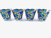 Load image into Gallery viewer, Georges Briard Signed Mid-Century Art Nouveau Old Fashion Glasses (Set of 4)
