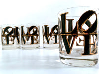 Load image into Gallery viewer, Cera Signed LOVE Double Old Fashion Glasses (Set of 4)
