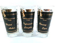 Load image into Gallery viewer, Mid-Century Humorous RX Prescription Bar Set (Set of 6)
