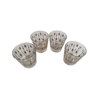 Load image into Gallery viewer, Fred Press Signed Mid-Century White Atomic Star Glasses (Set of 4)
