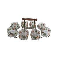 Load image into Gallery viewer, Anchor Hocking Mid-Century Field of Daisies Roly Poly 9 Piece Set
