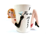 Load image into Gallery viewer, Shafford Mid-Century Party Girls 1-For-The-Money.. Mugs (Set of 4)
