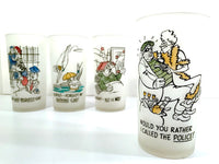 Load image into Gallery viewer, Federal Glass Frosted Risqué and Humorous Glasses (Set of 4)
