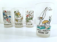 Load image into Gallery viewer, Federal Glass Frosted Risqué and Humorous Glasses (Set of 4)
