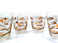 Load image into Gallery viewer, Mid-Century Here Fishy Fishy Double Old Fashion Glasses (Set of 6)
