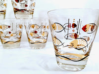 Load image into Gallery viewer, Mid-Century Here Fishy Fishy Double Old Fashion Glasses (Set of 6)
