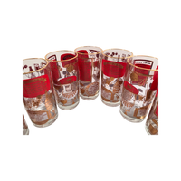 Load image into Gallery viewer, Jeannette Glassware Mid-Century This is How You Do It Glasses Set of 8

