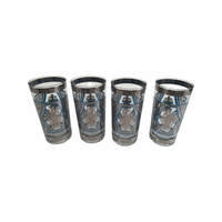 Load image into Gallery viewer, Culver Signed Mid-Century Sorrento Silver and Blue Highball Glasses (Set of 4)

