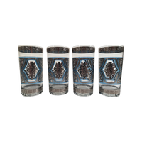 Load image into Gallery viewer, Culver Signed Mid-Century Sorrento Silver and Blue Highball Glasses (Set of 4)
