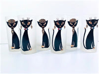 Load image into Gallery viewer, Maida Armour Siamese Hipster Cat Highball Glasses (Set of 6)
