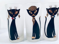 Load image into Gallery viewer, Maida Armour Siamese Hipster Cat Highball Glasses (Set of 6)
