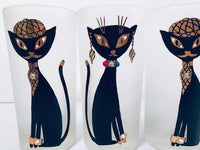 Load image into Gallery viewer, Maida Armour Siamese Hipster Cat Highball Glasses (Set of 6)
