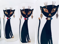 Load image into Gallery viewer, Maida Armour Siamese Hipster Cat Highball Glasses (Set of 6)
