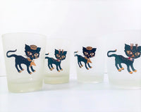 Load image into Gallery viewer, Maida Amour Siamese Hipster Kitten Double Old Fashion Glasses (Set of 4)
