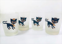 Load image into Gallery viewer, Maida Amour Hipster Siamese Kitten Double Old Fashion Glasses (Set of 4)
